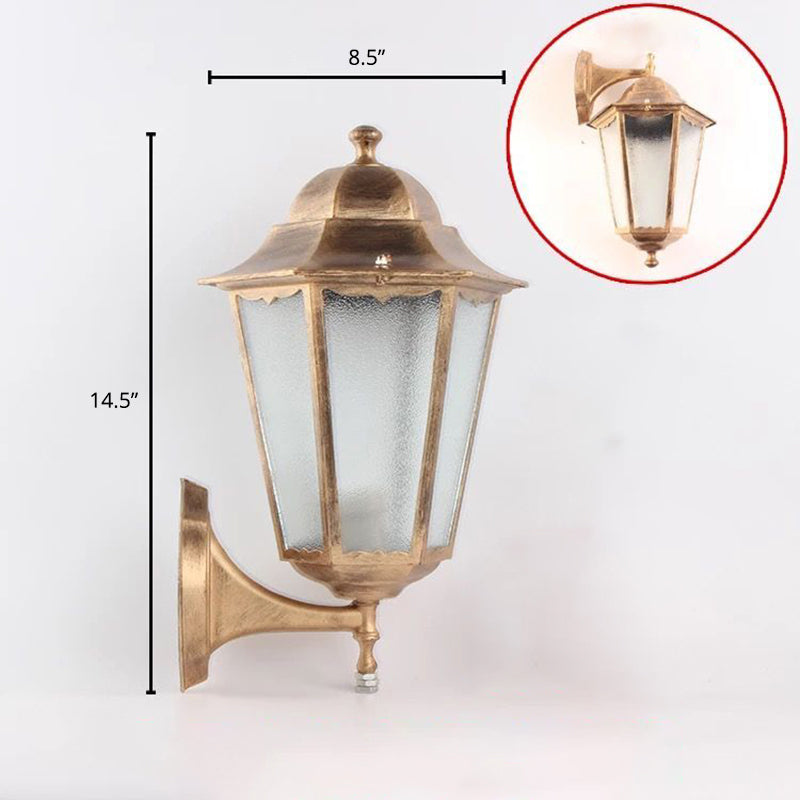 Vivolux | Einzelne-Glühbirne Wandlampe Vintage Aluminium Laterne Wandmontierte Beleuchtung für Garten