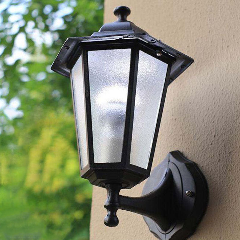 Vivolux | Einzelne-Glühbirne Wandlampe Vintage Aluminium Laterne Wandmontierte Beleuchtung für Garten