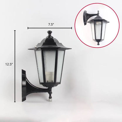 Vivolux | Einzelne-Glühbirne Wandlampe Vintage Aluminium Laterne Wandmontierte Beleuchtung für Garten