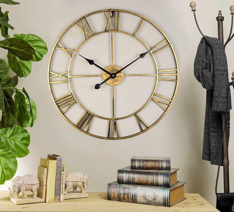 Vivolux | Vintage Eisen Große Retro Wanduhr