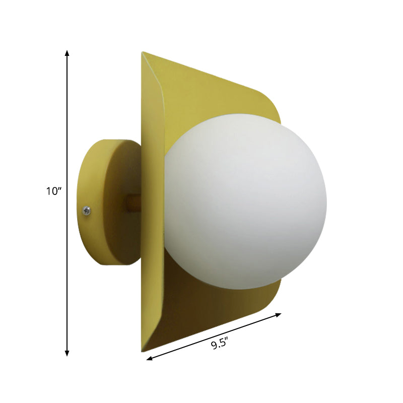 Vivolux | 1 Licht Orb Shade Wandleuchte Kinder Metall Glas Wandleuchte mit Candy Farbe für Kinderzimmer