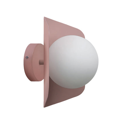 Vivolux | 1 Licht Orb Shade Wandleuchte Kinder Metall Glas Wandleuchte mit Candy Farbe für Kinderzimmer