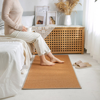 Vivolux | Rustic Effen Kleuren Tapijt Multi-Kleur Jute Binnen Tapijt Antislip Achterkant Huisdiervriendelijk Eenvoudig Onderhouds Gebied Tapijt voor Slaapkamer