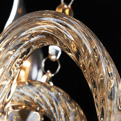 Vivolux | 2-Kopf Kerzen Wandlicht Traditionelle Cognac Kristall Wandlampe für Schlafzimmer