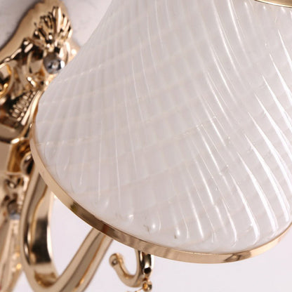 Vivolux | Bronzen Uitlopende Wandlamp Traditionele Draaiglas Slaapkamer Leeswandlamp met Kristal Deco