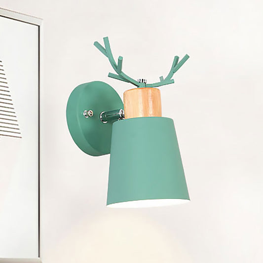 Vivolux | Draaibare Macaron Loft Groene Wandlamp Emmer Schaduw 1 Kop Metaal Wandlamp voor Entree
