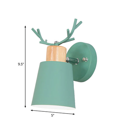 Vivolux | Draaibare Macaron Loft Groene Wandlamp Emmer Schaduw 1 Kop Metaal Wandlamp voor Entree