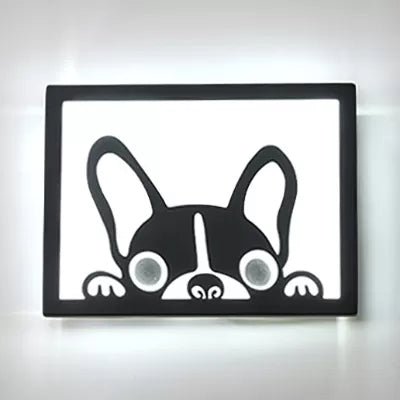 Vivolux | Slim Panel Wandlamp Cartoon Acryl Wandlicht mit süßem Muster für Kinderzimmer