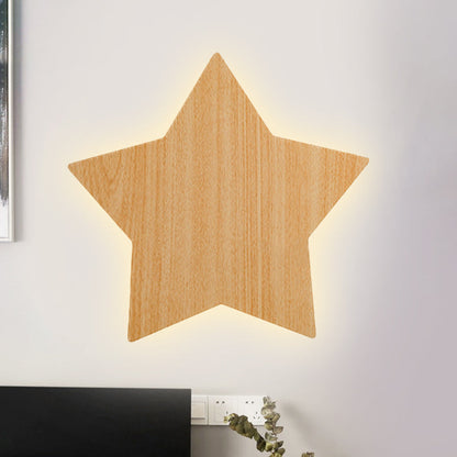 Vivolux | Moderne Slim Paneel Ster Wandlamp Houten LED Wandlicht voor Gang Keuken