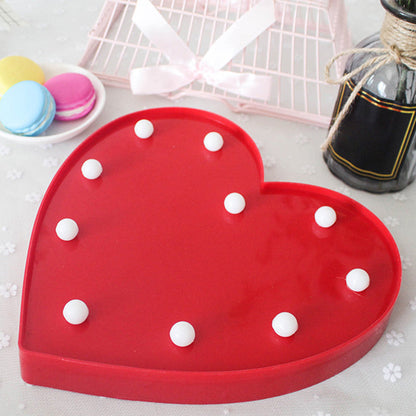 Vivolux | Liefdevolle Hartvormige Batterij Nachtlamp Decoratieve Plastic Trouwerij Feest LED Feestverlichting