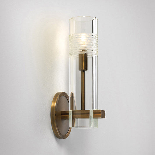 Vivolux | Traditionelle Rohrwandmontaged Beleuchtung Klarglas 1/2 Köpfe Wandlampen in Gold für das Wohnzimmer