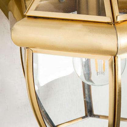 Vivolux | 1 Glühbirnen-Glas-Halterlampe Tradition Klarglas Wandbeleuchtung Leuchte in Schwarz/Messing für Nachttische