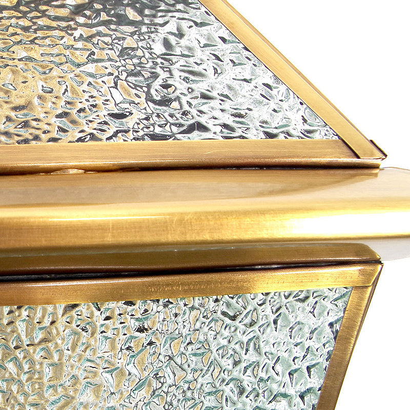 Vivolux | Gebogen Arm Wandlamp Traditioneel Helder/Strukturglas 1 Glühbirne Wandmontierte Lampe für Balkon