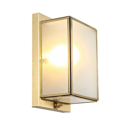 Vivolux | Messing Rechthoekige Wandlamp Traditionary Wit Glas 1/2 Koppen Muur Bevestigde Verlichting voor Woonkamer