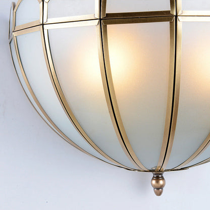 Vivolux | Hemisphere Wandleuchte Traditionell Strukturiertes Weiß/Cream Glas 2 Glühbirnen Wandmontierte Lampe für Schlafzimmer