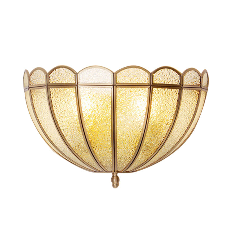 Vivolux | Hemisphere Wandleuchte Traditionell Strukturiertes Weiß/Cream Glas 2 Glühbirnen Wandmontierte Lampe für Schlafzimmer