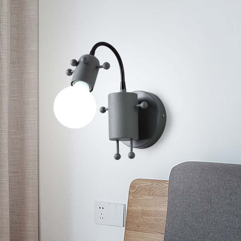 Vivolux | Flexibele Giraffe Kinder Bedzijde Wandlamp Metaal 1 Peertje Cartoon Lees Wandlamp met Kaal Peertje Ontwerp