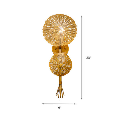 Vivolux | Traditionale Runde Wandmontagebeleuchtung Metall 1 Kopf Wandlampen in Gold