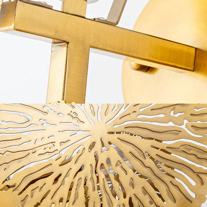 Vivolux | Traditionale Runde Wandmontagebeleuchtung Metall 1 Kopf Wandlampen in Gold