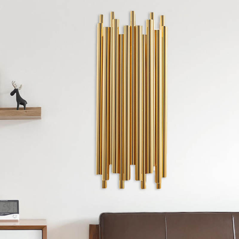 Vivolux | 16"/19.5" Breite Rohr Wandlampe Traditionell Metall 4 Köpfe Gold Wandleuchte für Wohnzimmer