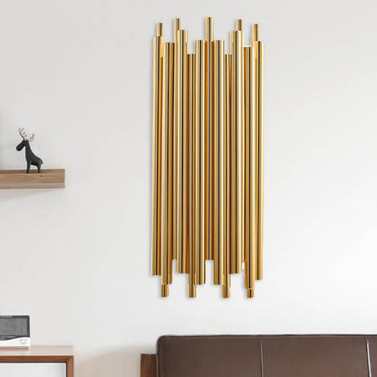 Vivolux | 16"/19.5" Breite Rohr Wandlampe Traditionell Metall 4 Köpfe Gold Wandleuchte für Wohnzimmer