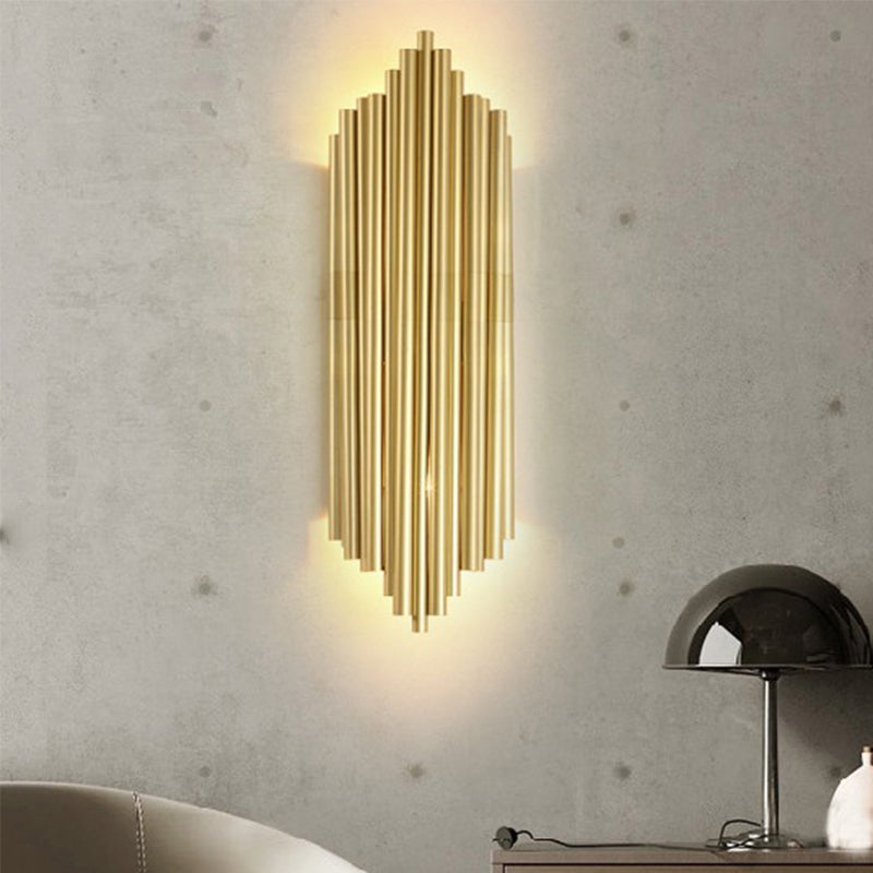 Vivolux | 16"/19.5" Breite Rohr Wandlampe Traditionell Metall 4 Köpfe Gold Wandleuchte für Wohnzimmer