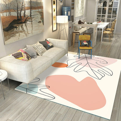 Vivolux | Lässiger Wohnzimmerteppich Mehrfarbig Farbblockierter Teppich Polypropylen Rutschfest Pflegeleicht Innenraumteppich