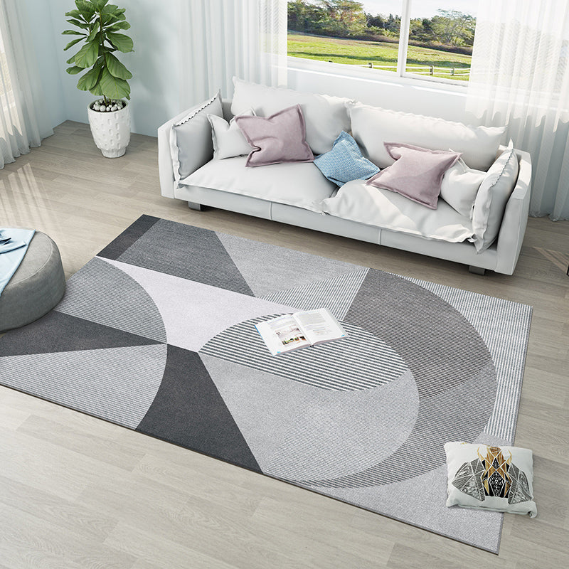 Vivolux | Zeitgenössischer Farbkombination Teppich Mehrfarbig Polyester Bereichsteppich Anti-Rutsch-Rücken Waschbarer Innen Teppich für das Wohnzimmer
