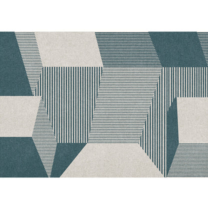 Vivolux | Zeitgenössischer Farbkombination Teppich Mehrfarbig Polyester Bereichsteppich Anti-Rutsch-Rücken Waschbarer Innen Teppich für das Wohnzimmer