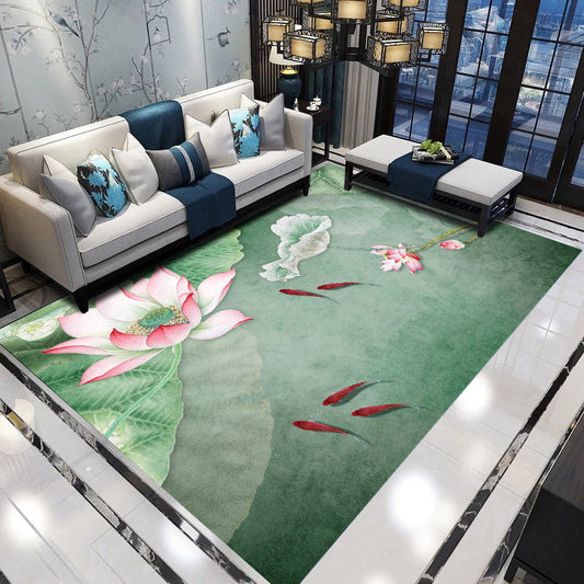Vivolux | Vintage woonkamer tapijt Multicolor bloemenpatroon binnen tapijt Polyester antislip rug huisdiervriendelijk tapijt