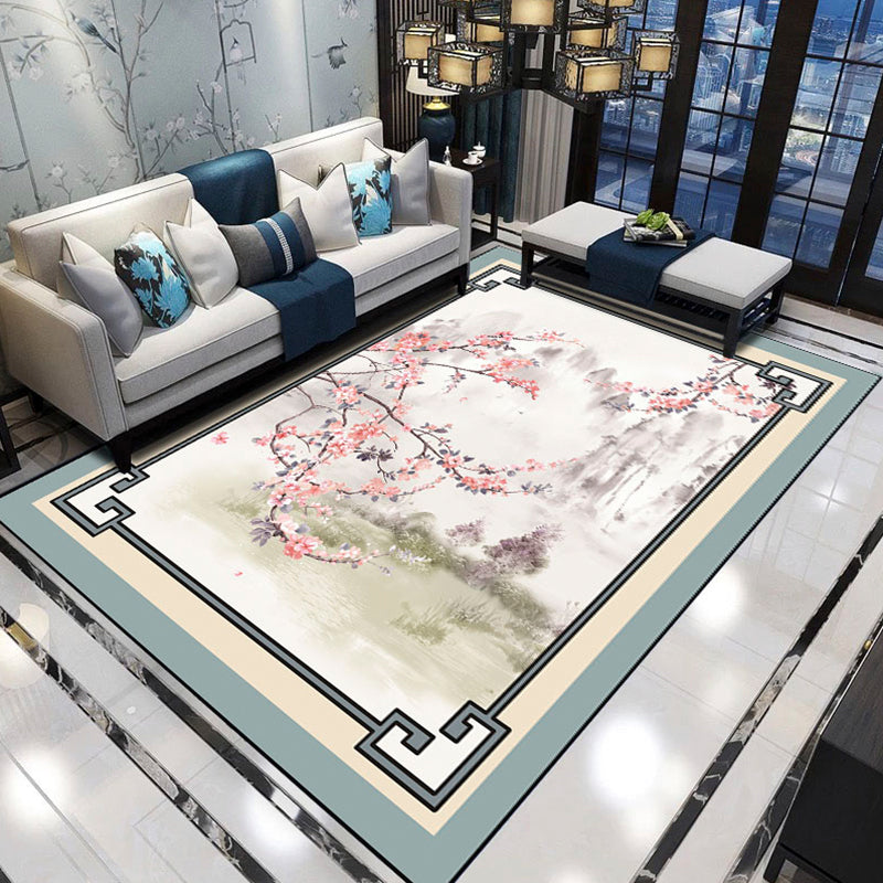 Vivolux | Vintage woonkamer tapijt Multicolor bloemenpatroon binnen tapijt Polyester antislip rug huisdiervriendelijk tapijt