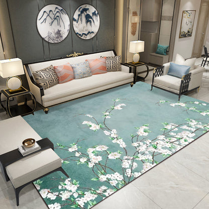 Vivolux | Vintage woonkamer tapijt Multicolor bloemenpatroon binnen tapijt Polyester antislip rug huisdiervriendelijk tapijt
