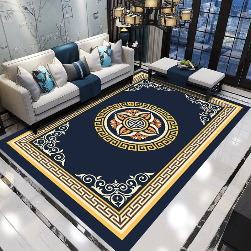 Vivolux | Vintage woonkamer tapijt Multicolor bloemenpatroon binnen tapijt Polyester antislip rug huisdiervriendelijk tapijt