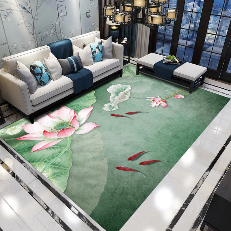 Vivolux | Vintage woonkamer tapijt Multicolor bloemenpatroon binnen tapijt Polyester antislip rug huisdiervriendelijk tapijt