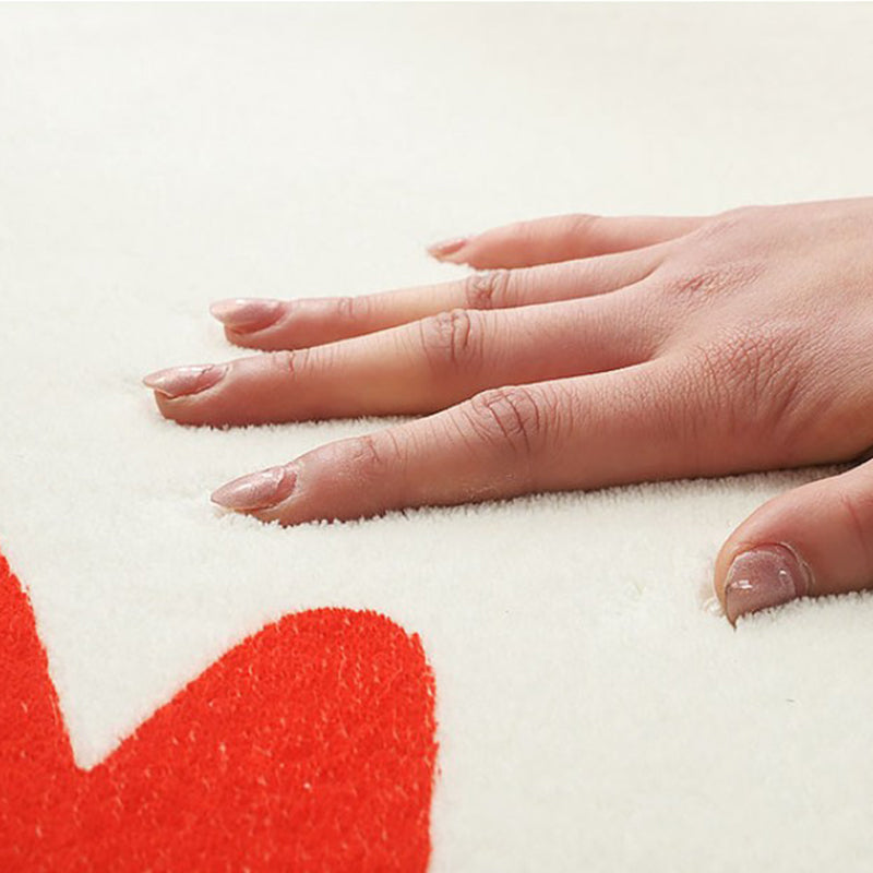 Vivolux | Lila Cartoon Druck Teppich Polyester Nordic Indoor Teppich mit rutschfester Rückseite waschbar pflegeleicht Teppich für Zimmer