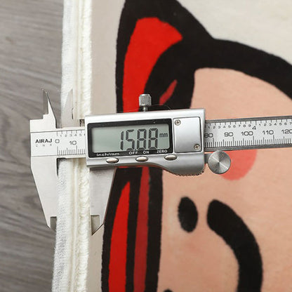 Vivolux | Lila Cartoon Druck Teppich Polyester Nordic Indoor Teppich mit rutschfester Rückseite waschbar pflegeleicht Teppich für Zimmer