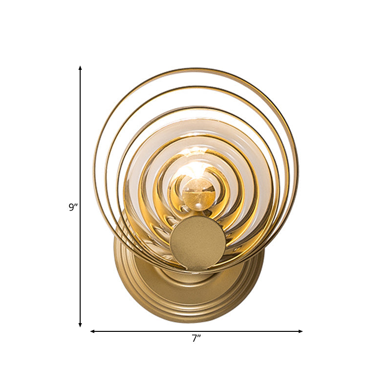 Vivolux | Metalen Cirkel Wandlamp Traditie 1/2 Lampen Gouden Wandlamp Lichtarmatuur voor Nachttafel