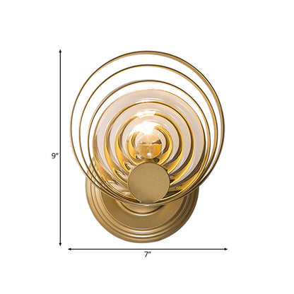 Vivolux | Metalen Cirkel Wandlamp Traditie 1/2 Lampen Gouden Wandlamp Lichtarmatuur voor Nachttafel