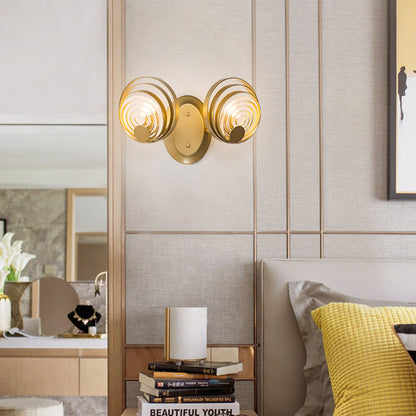 Vivolux | Metalen Cirkel Wandlamp Traditie 1/2 Lampen Gouden Wandlamp Lichtarmatuur voor Nachttafel