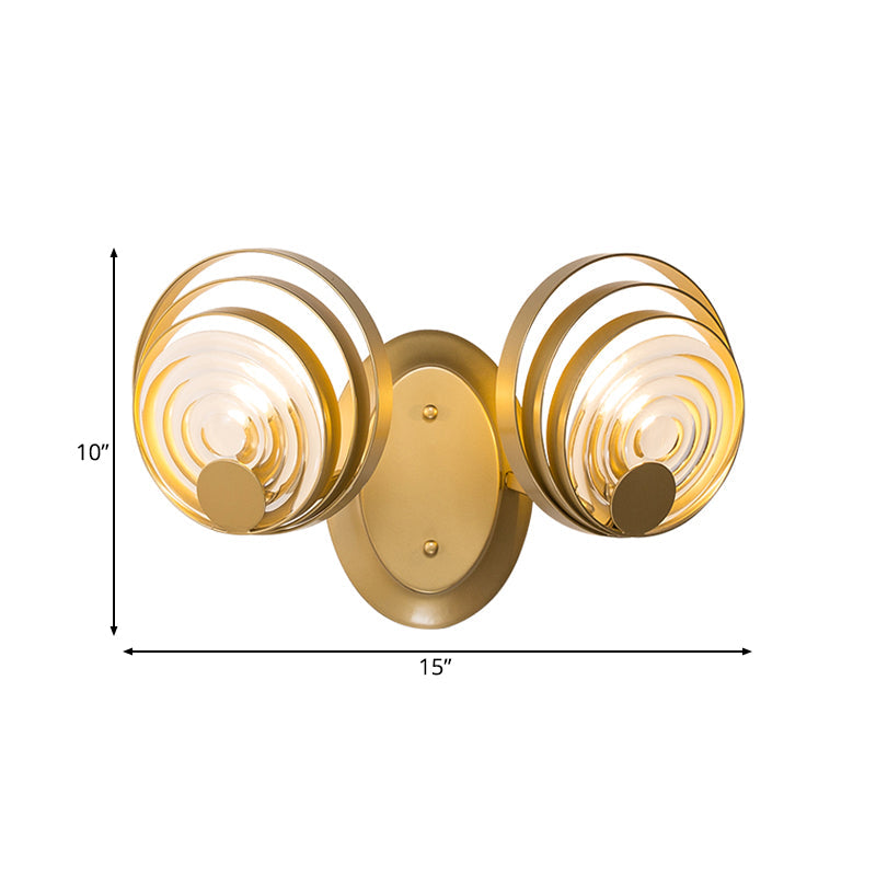 Vivolux | Metalen Cirkel Wandlamp Traditie 1/2 Lampen Gouden Wandlamp Lichtarmatuur voor Nachttafel
