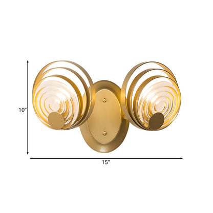 Vivolux | Metalen Cirkel Wandlamp Traditie 1/2 Lampen Gouden Wandlamp Lichtarmatuur voor Nachttafel