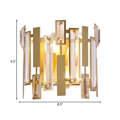 Vivolux | Laser Cut Wandleuchte Traditionary Kristall 2 Leuchtmittel Gold Wandmontierte Lampe für Wohnzimmer