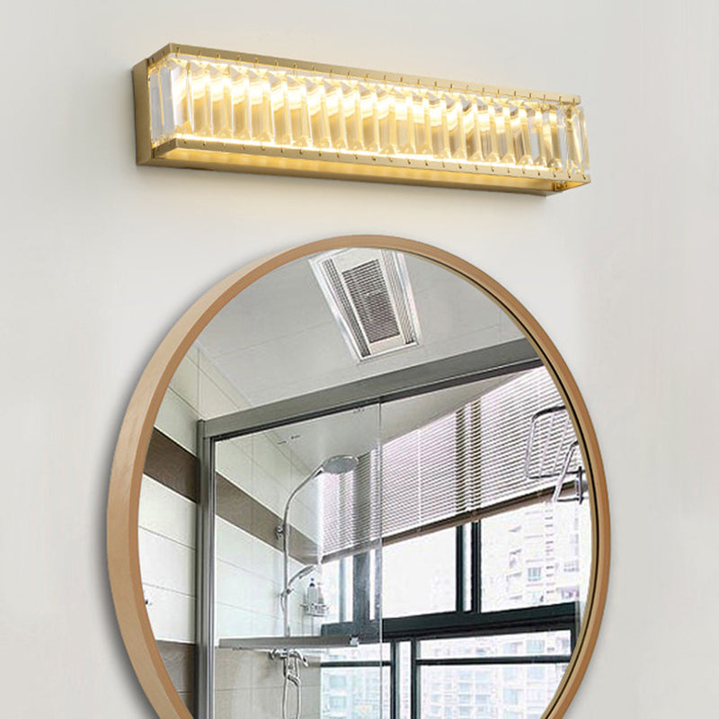 Vivolux | 10"/10.5"/16" Breite Runde/Rechteckige Wandleuchte Traditionelles Kristall Messing LED Wandleuchte für Schlafzimmer