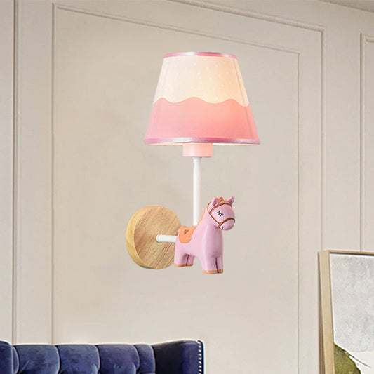 Vivolux | Moderne Wandlampe Reduzierter Schatten Einzel Licht Holz Wandlampe mit Tier für Teen