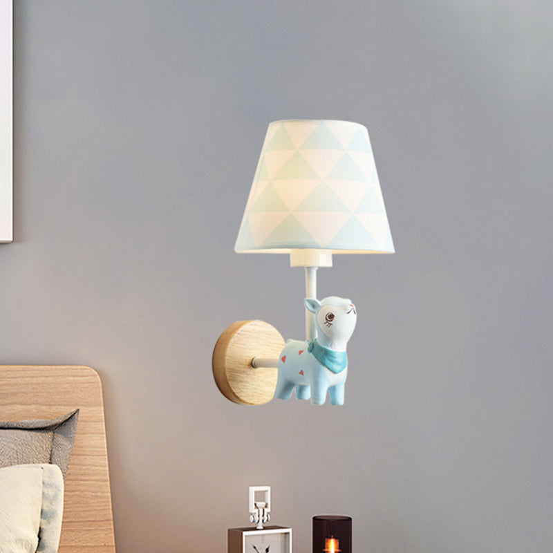 Vivolux | Moderne Wandlampe Reduzierter Schatten Einzel Licht Holz Wandlampe mit Tier für Teen