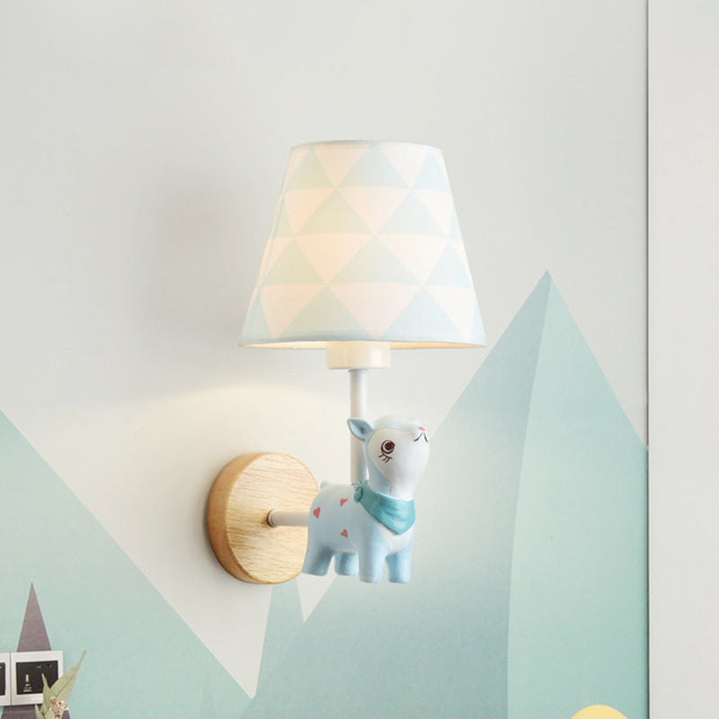Vivolux | Moderne Wandlampe Reduzierter Schatten Einzel Licht Holz Wandlampe mit Tier für Teen