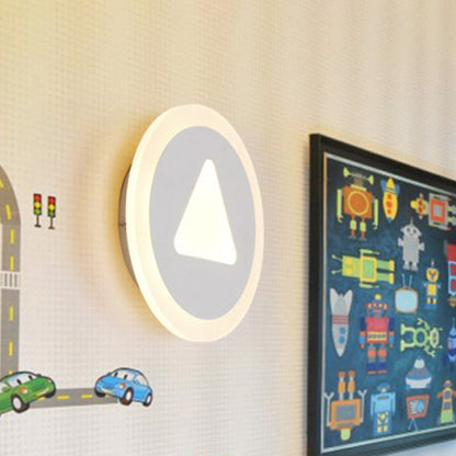 Vivolux | Dunne Paneel Wandlamp Schone Acryl Wandlamp in Wit voor Kleuterschool Baby Slaapkamer