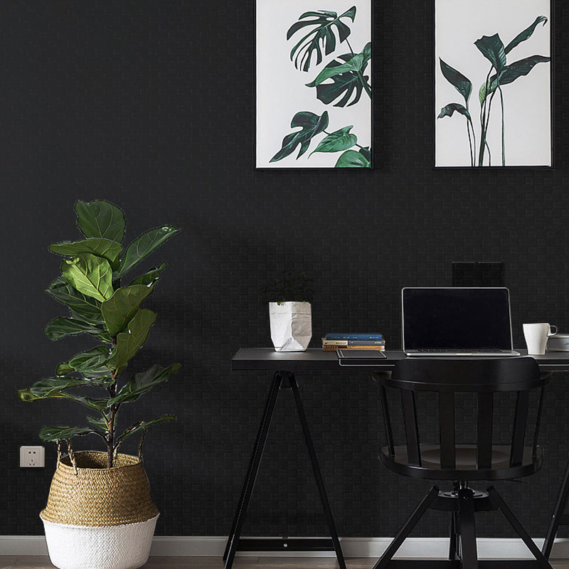 Vivolux | Eenvoud Wallpaper Rolle Effen Farbe Muster Ungestückte Wandverkleidung in Dunkler Farbe