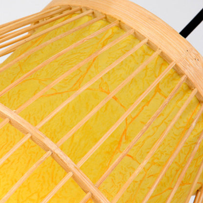 Vivolux | Asiatische Stil Rechteckige Hängende Wandlampe Bambus 1 Glühbirne Schlafzimmer Wandleuchte in Beige