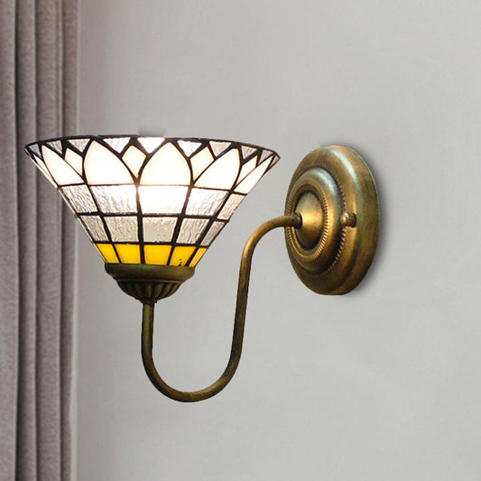Vivolux | 1 Kopf Wand Licht Fixture Barock Lotus Klar Dimple Glas Wandlampe für Flur